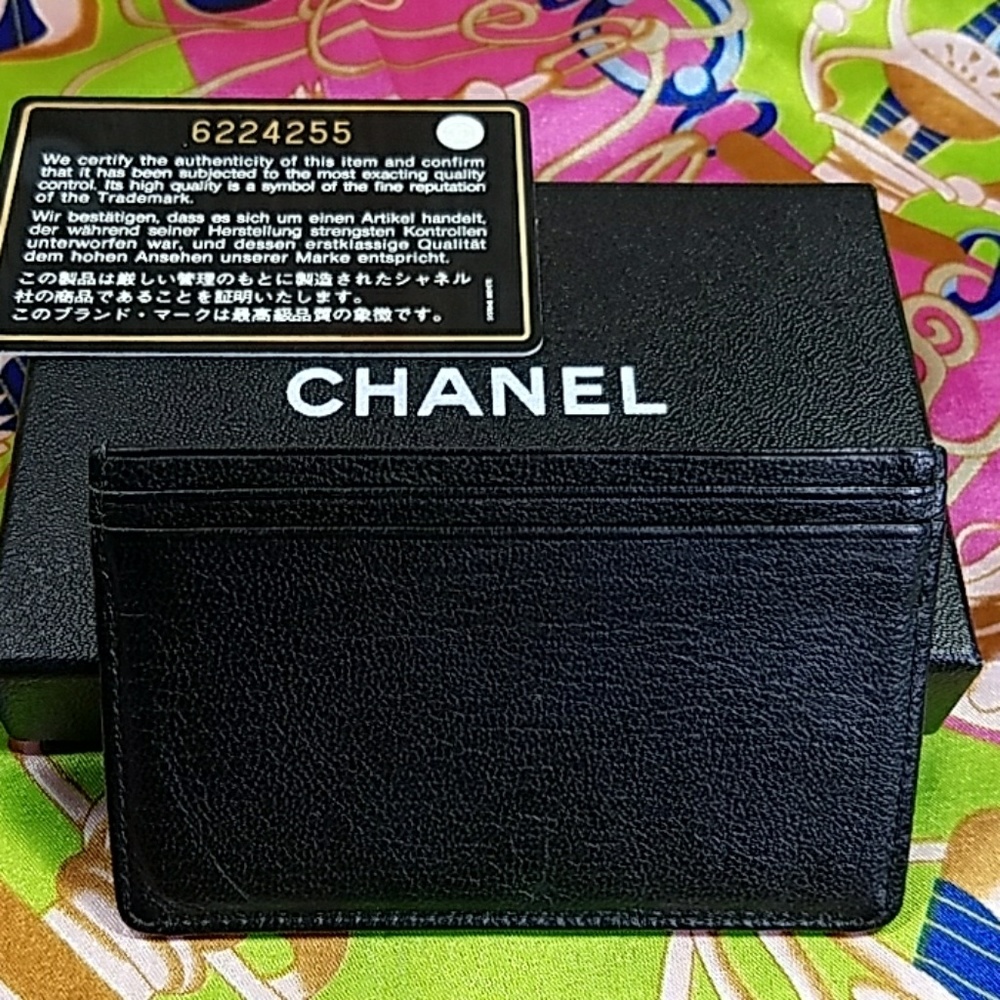 Authentic Chanel Cc Monogram Card Case - image 2